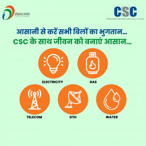 Image showcasing various bill payment options available through CSC Digital Services.