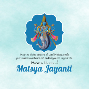 Matsya Jayanti Greetings Post For Telegram