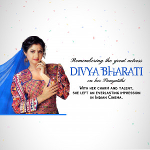 Remembering Divya Bharati Business Poster For Google Business Profile