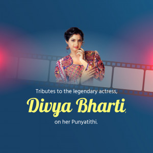 Tribute To Divya Bharti Design For WhatsApp