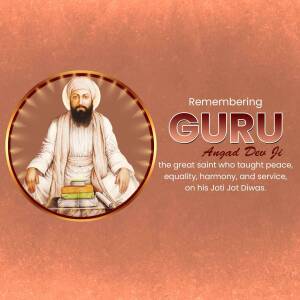 Remembering Guru Angad Dev Ji Design For Instagram
