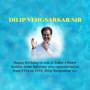 Dilip Vengsarkar Birthday Wish Advertisement For Instagram