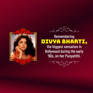 Remembering Divya Bharti Template For X