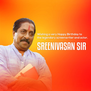 Sreenivasan Sir Birthday Wish Graphic For LinkedIn
