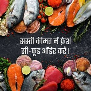 Fresh Seafood Selection Template For Telegram