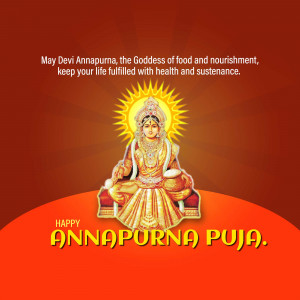 Happy Annapurna Puja Design For LinkedIn