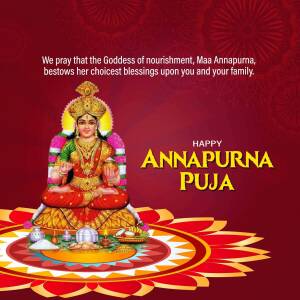 Happy Annapurna Puja Post For Facebook