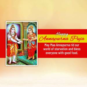 Happy Annapurna Puja Branding Post For Telegram