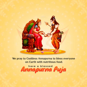 Annapurna Puja - Goddess Of Nourishment Graphic For Threads