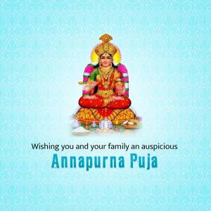 Annapurna Puja Greetings Promotional Banner For Twitter