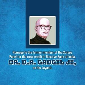 Dr. D.R. Gadgil Ji Jayanti Template For X