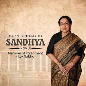 Happy Birthday Sandhya Roy Ji Post For Facebook