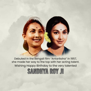 Sandhya Roy Birthday Tribute Graphic For Google Business Profile