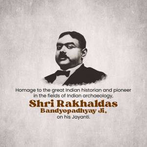 Shri Rakhaldas Bandyopadhyay Jayanti Social Media Post For Google Business Profile