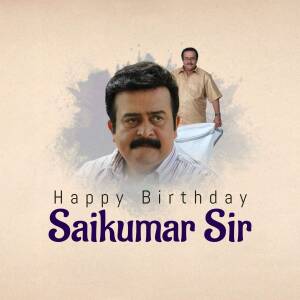 Birthday greeting for actor Saikumar