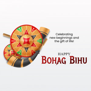 Happy Bohag Bihu Celebration Template For Pinterest