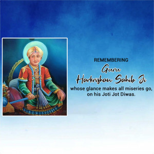 Guru Harkrishan Sahib Ji Remembrance Business Poster For Instagram