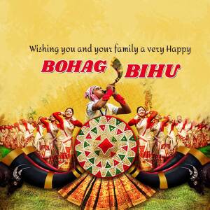 Happy Bohag Bihu Greetings Flyer For Twitter