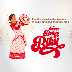 Happy Bohag Bihu Festival Greeting Business Poster For Instagram