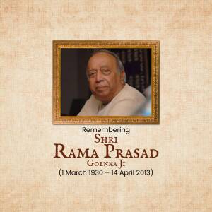 Remembering Shri Rama Prasad Goenka Ji Marketing Image For LinkedIn