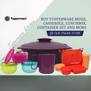 Tupperware mugs, casserole, lunchbox, container set and more on sale