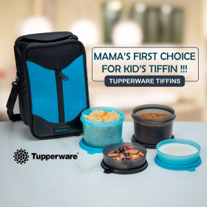 Tupperware tiffin bag with containers for kids' lunch