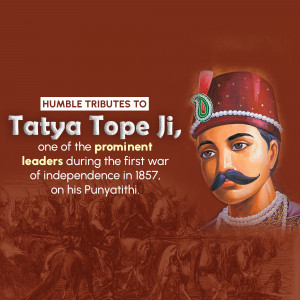 Tatya Tope Ji Punyatithi Banner For Telegram