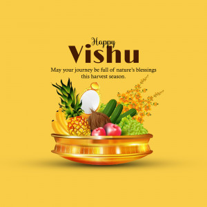 Happy Vishu Greetings Poster For Instagram