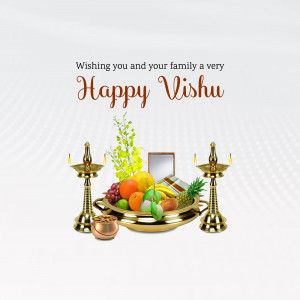 Happy Vishu Greetings Design For Pinterest