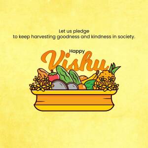 Happy Vishu - Harvest And Kindness Banner For LinkedIn