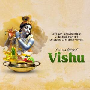 Happy Vishu Branding Post For WhatsApp