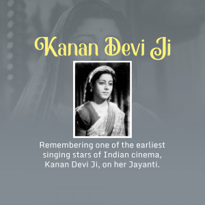Kanan Devi Ji Jayanti Creative Design For Instagram