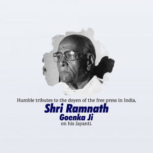 Shri Ramnath Goenka Jayanti Poster For Facebook