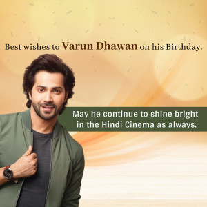 Varun Dhawan Birthday Wish Marketing Image For Instagram