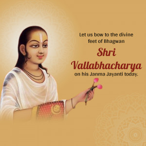 Shri Vallabhacharya Jayanti Social Media Post For Telegram