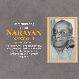 Remembering Shri Narayan Sanyal Ji Business Poster For Telegram