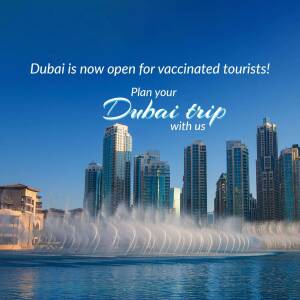 Dubai Welcomes Vaccinated Tourists Graphic For Threads
