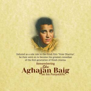 Aghajan Baig - Pioneer Of Hindi Comedy Artwork For WhatsApp