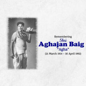 Remembering Shri Agha Jan Baig Flyer For Google Business Profile