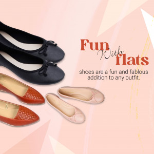 Fun With Flats - Stylish Shoe Collection Graphic For Twitter