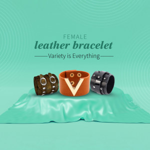 Leather Bracelet Collection Social Media Post For WhatsApp