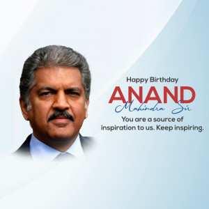 Anand Mahindra Birthday Wish Graphic For Google Business Profile