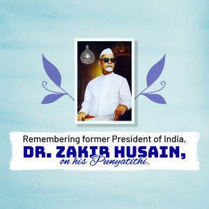 Dr. Zakir Husain Punyatithi Branding Post For Pinterest