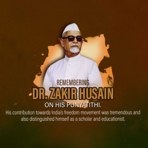 Dr. Zakir Husain Punyatithi Social Media Post For Pinterest