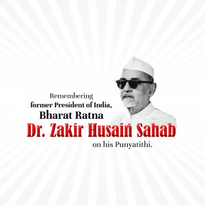 Dr. Zakir Husain - Remembering The Former President Of India Promotional Banner For Google Business Profile