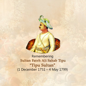 Remembering Tipu Sultan Poster For WhatsApp