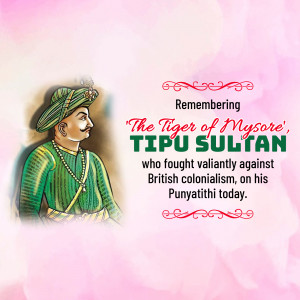 Tipu Sultan - The Tiger Of Mysore Banner For WhatsApp