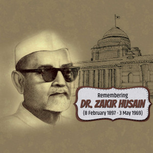Dr. Zakir Husain - Remembering The Former President Of India Design For WhatsApp