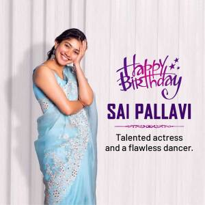 Sai Pallavi Birthday Wish Graphic For X
