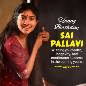 Happy Birthday Sai Pallavi Artwork For Facebook
